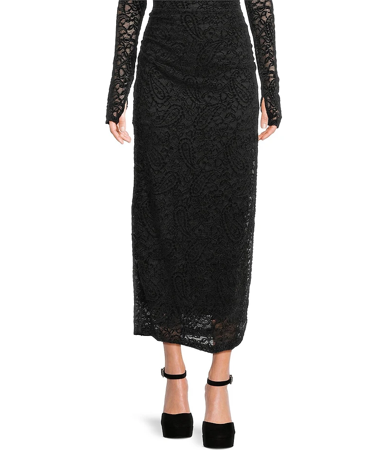 NIA Cleo Velvet Lace Coordinating Maxi Skirt