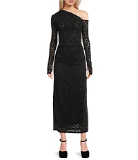 NIA Selena Velvet Lace One-Shoulder Coordinating Top