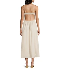 NIA Destene Sleeveless Sweetheart Midi Dress