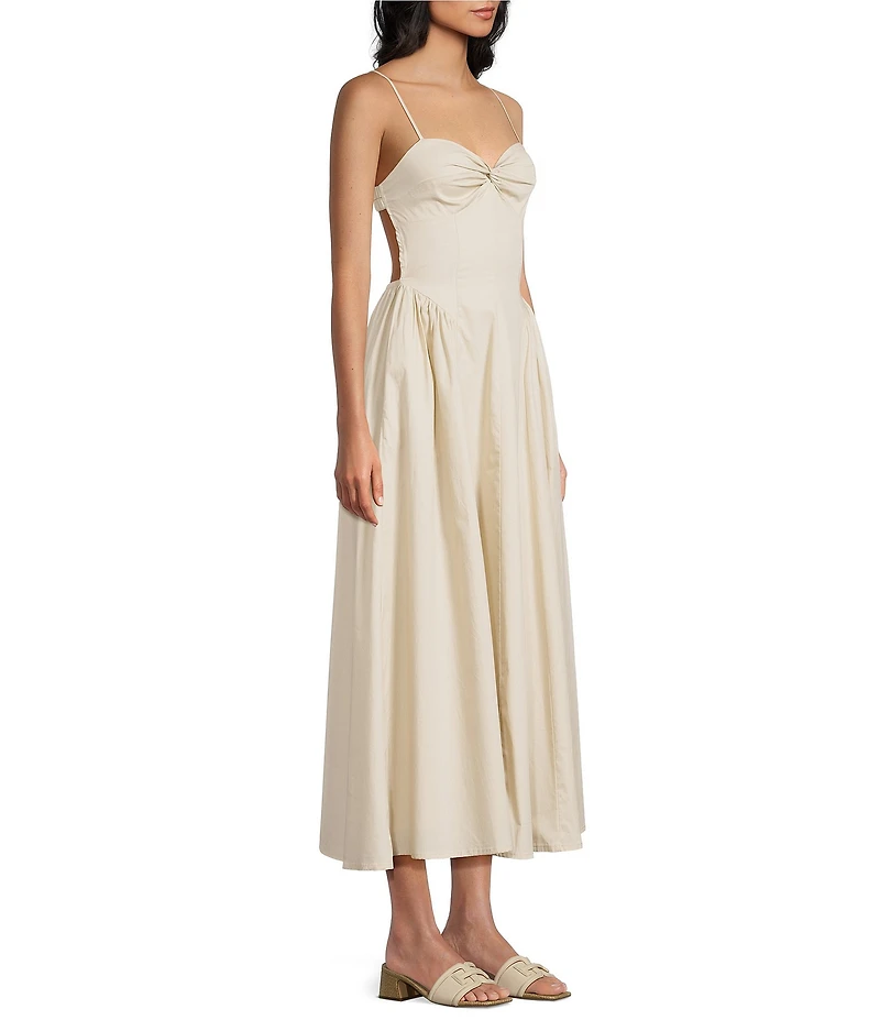 NIA Destene Sleeveless Sweetheart Midi Dress