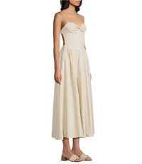 NIA Destene Sleeveless Sweetheart Midi Dress