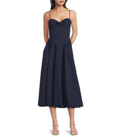 NIA Destene Sleeveless Sweetheart Midi Dress