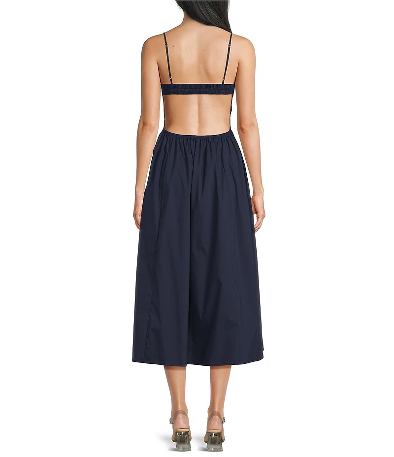 NIA Destene Sleeveless Sweetheart Midi Dress