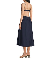 NIA Destene Sleeveless Sweetheart Midi Dress