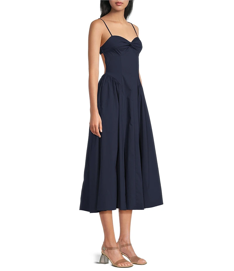 NIA Destene Sleeveless Sweetheart Midi Dress