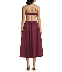 NIA Destene Sleeveless Sweetheart Midi Dress