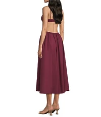 NIA Destene Sleeveless Sweetheart Midi Dress