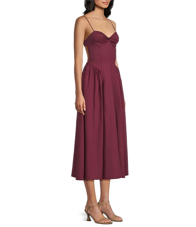 NIA Destene Sleeveless Sweetheart Midi Dress