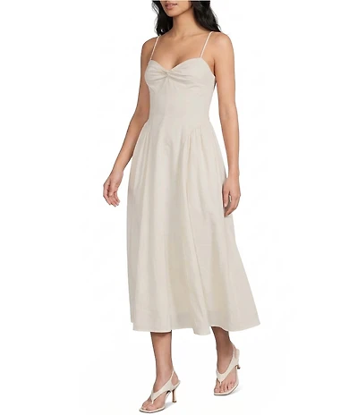 NIA Destene Sleeveless Sweetheart Midi Dress