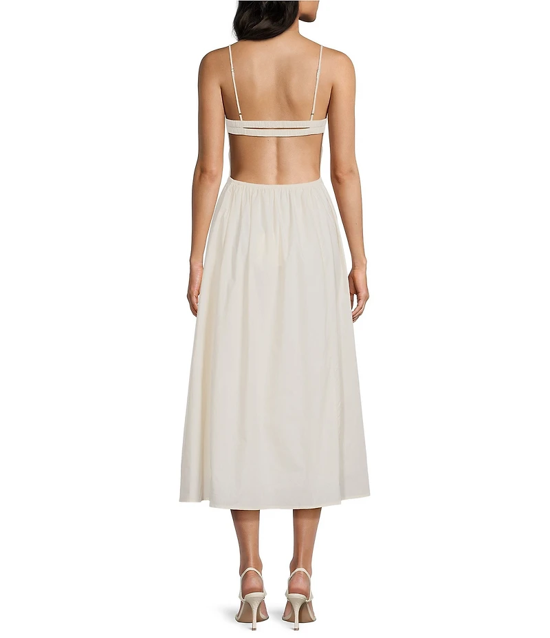 NIA Destene Sleeveless Sweetheart Midi Dress