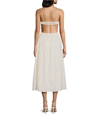 NIA Destene Sleeveless Sweetheart Midi Dress