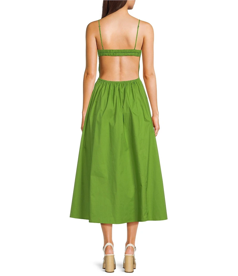 NIA Destene Sleeveless Sweetheart Midi Dress