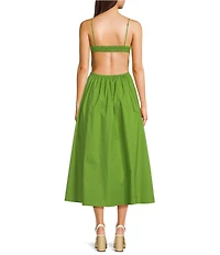 NIA Destene Sleeveless Sweetheart Midi Dress