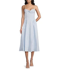NIA Destene Sleeveless Sweetheart Midi Dress