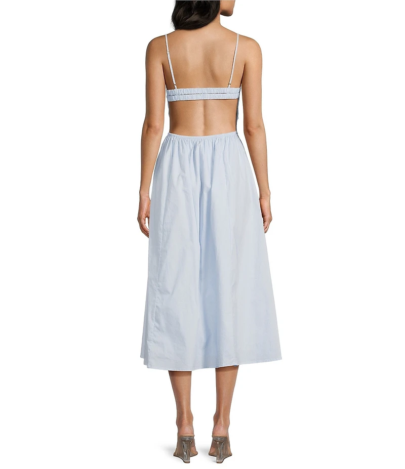 NIA Destene Sleeveless Sweetheart Midi Dress