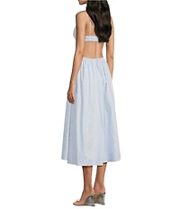 NIA Destene Sleeveless Sweetheart Midi Dress