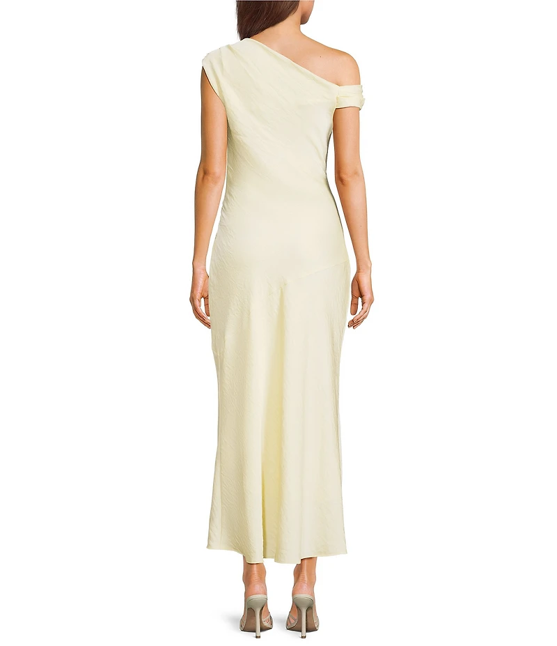 NIA Hiedra Satin One Shoulder Maxi Dress