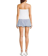 NIA Janay Strapless Bubble Drop Waist Mini Dress