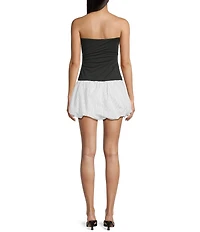 NIA Janay Strapless Bubble Drop Waist Mini Dress
