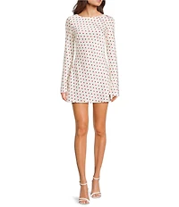 NIA Kim Dotted Long Sleeve Mini Dress