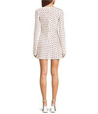 NIA Kim Dotted Long Sleeve Mini Dress