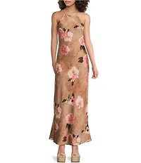 NIA Leah Halter Floral Maxi Dress
