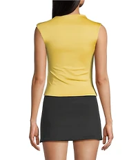 NIA Marge Cowl Neck Sleeveless Cropped Coordinating Top