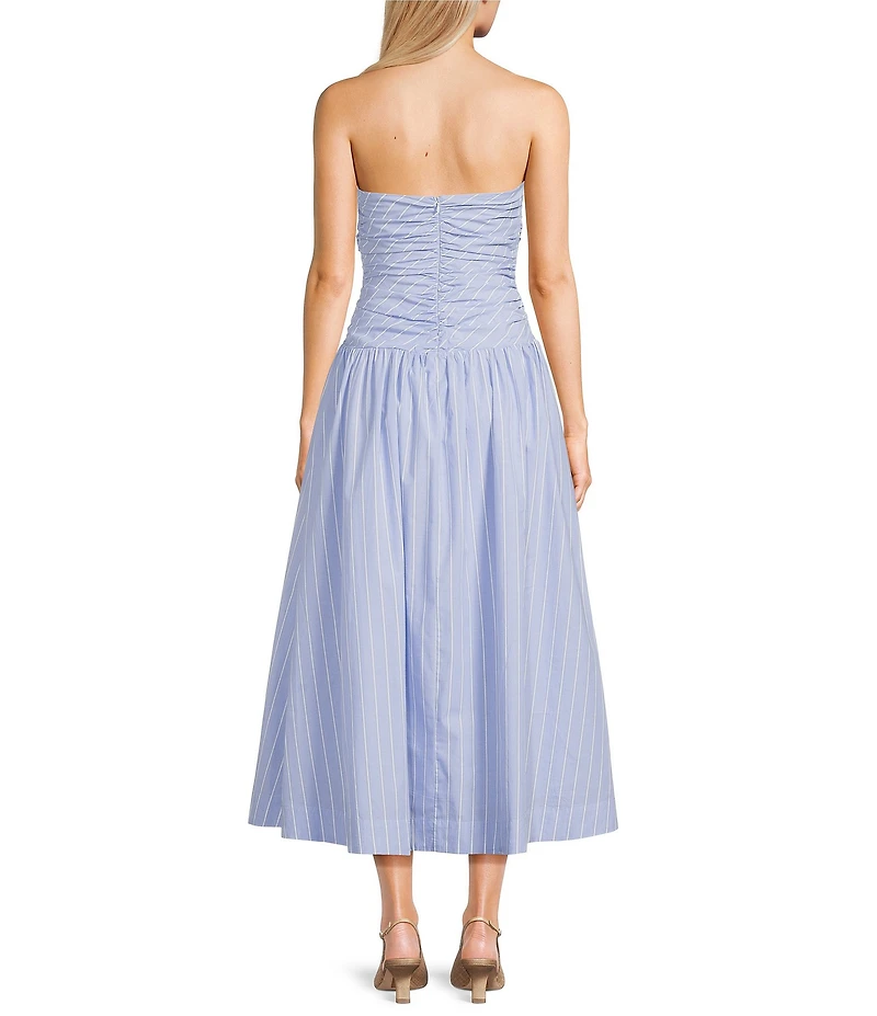 NIA Mulholland Strapless Drop Waist Maxi Dress