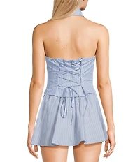 NIA Pablo Stripe Halter Coordinating Top