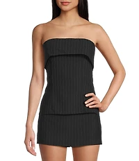 NIA Rob Pinstripe Strapless Coordinating Top
