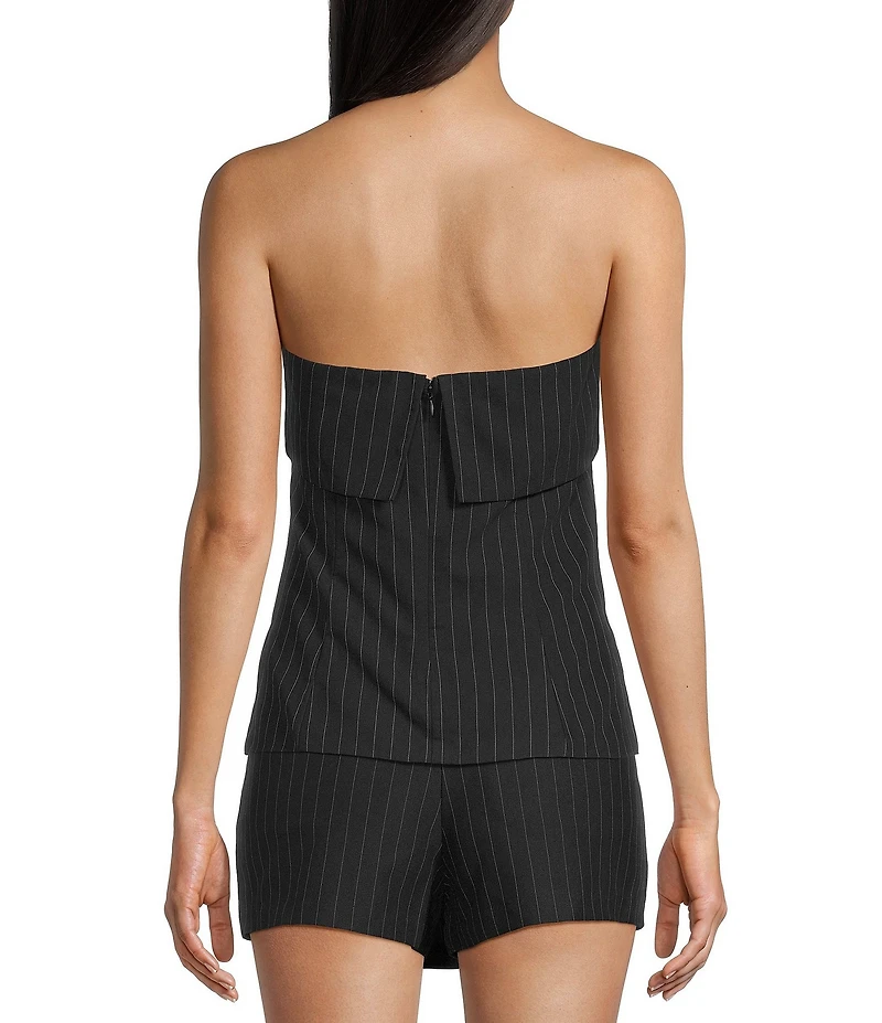 NIA Rob Pinstripe Strapless Coordinating Top