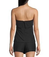 NIA Rob Pinstripe Strapless Coordinating Top