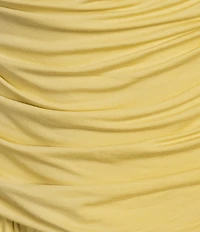 NIA Santal Jersey Strapless Ruched Bodice Drop Waist Maxi Dress