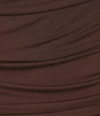 NIA Santal Jersey Strapless Ruched Bodice Drop Waist Maxi Dress
