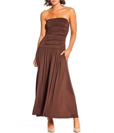 NIA Santal Strapless Maxi Dress