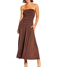 NIA Santal Strapless Maxi Dress