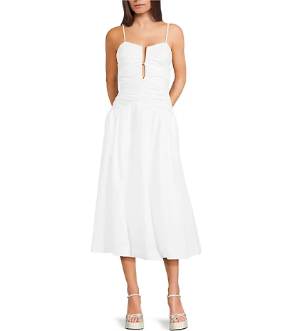 NIA Sawtelle Drop Waist Midi Dress
