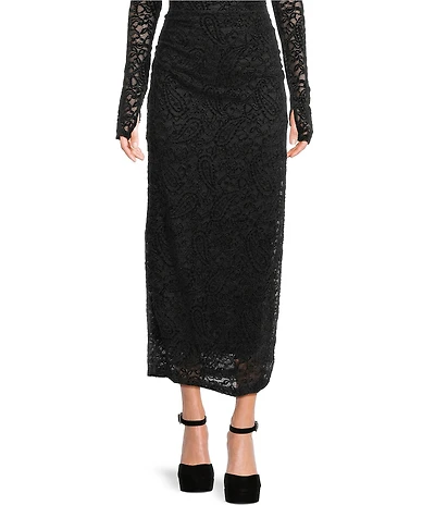 NIA Cleo Velvet Lace Coordinating Maxi Skirt