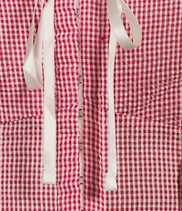NIA Square Neck Tie Front Lemon Gingham Coordinating Top