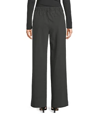 NIA Thalia Micro Pin Stripe Straight Leg Pull-On Drawstring Pants