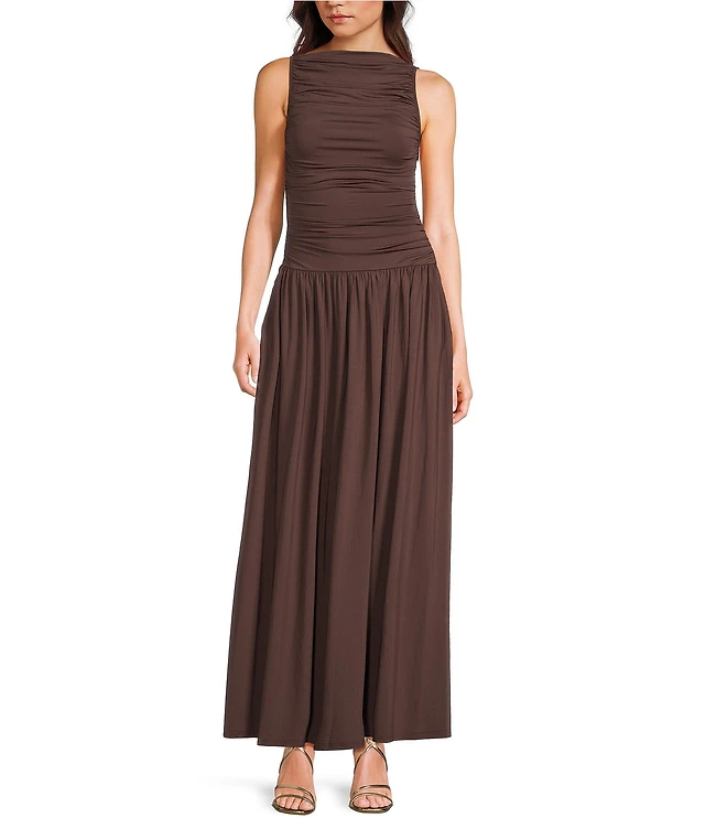 sachin and babi light blue dress Crochet Knit Rose Detail Dropped Hem Maxi Dress With Under Insert (2 C – No  Angel Clothing