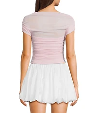 NIA Yale Boat Neck Sheer Top