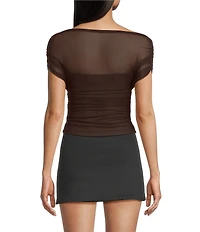 NIA Yale Boat Neck Sheer Top