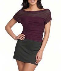 NIA Yale Boat Neck Sheer Top