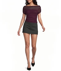 NIA Yale Boat Neck Sheer Top