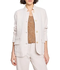 NIC + ZOE Ava Linen Notch Collar Long Sleeve Blazer