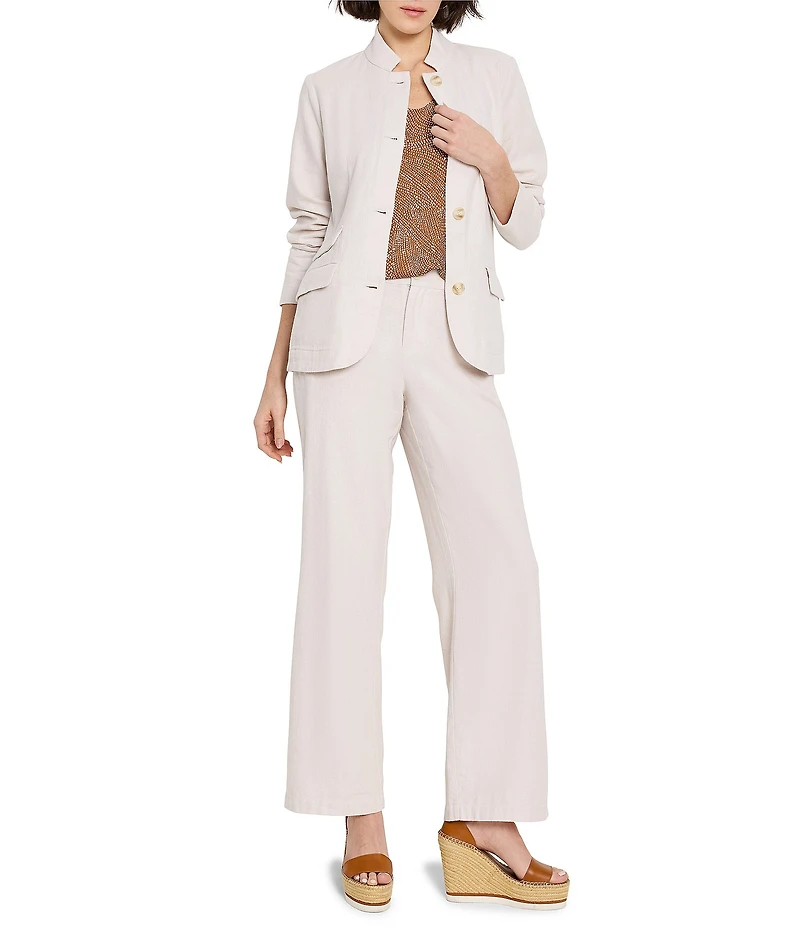 NIC + ZOE Ava Linen Notch Collar Long Sleeve Blazer