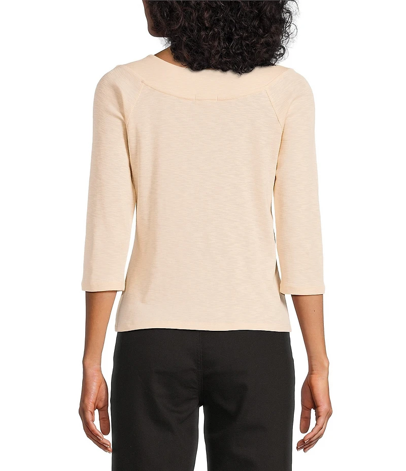 NIC + ZOE Ballet Boat Neck 3/4 Sleeve Tee