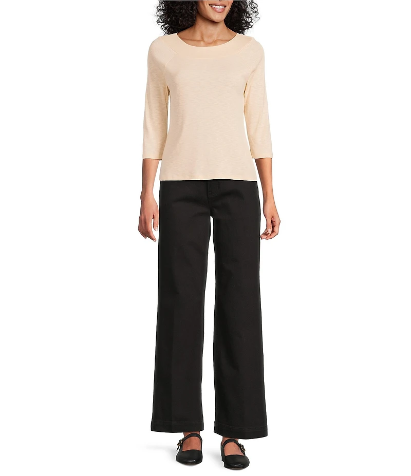 NIC + ZOE Ballet Boat Neck 3/4 Sleeve Tee