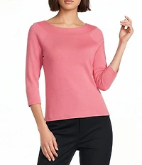 NIC + ZOE Ballet Boat Neck 3/4 Sleeve Tee
